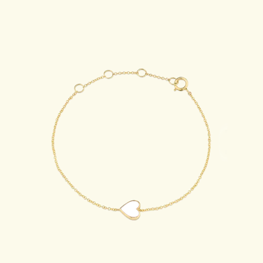 WHITE HEART BRACELET