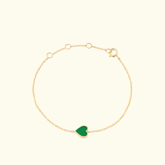 GREEN HEART BRACELET