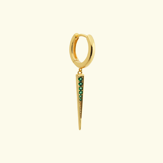 EMERALD SPIKE HOOP