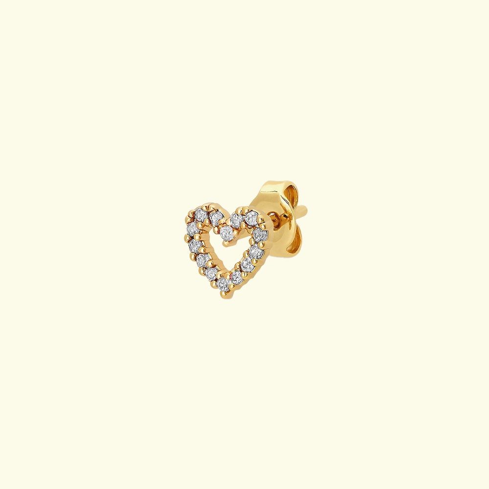 THE SPARKLING HEART STUD